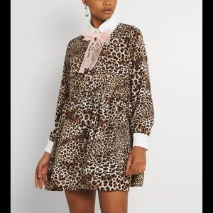 NWT Sister Jane leopard print bow dress xs